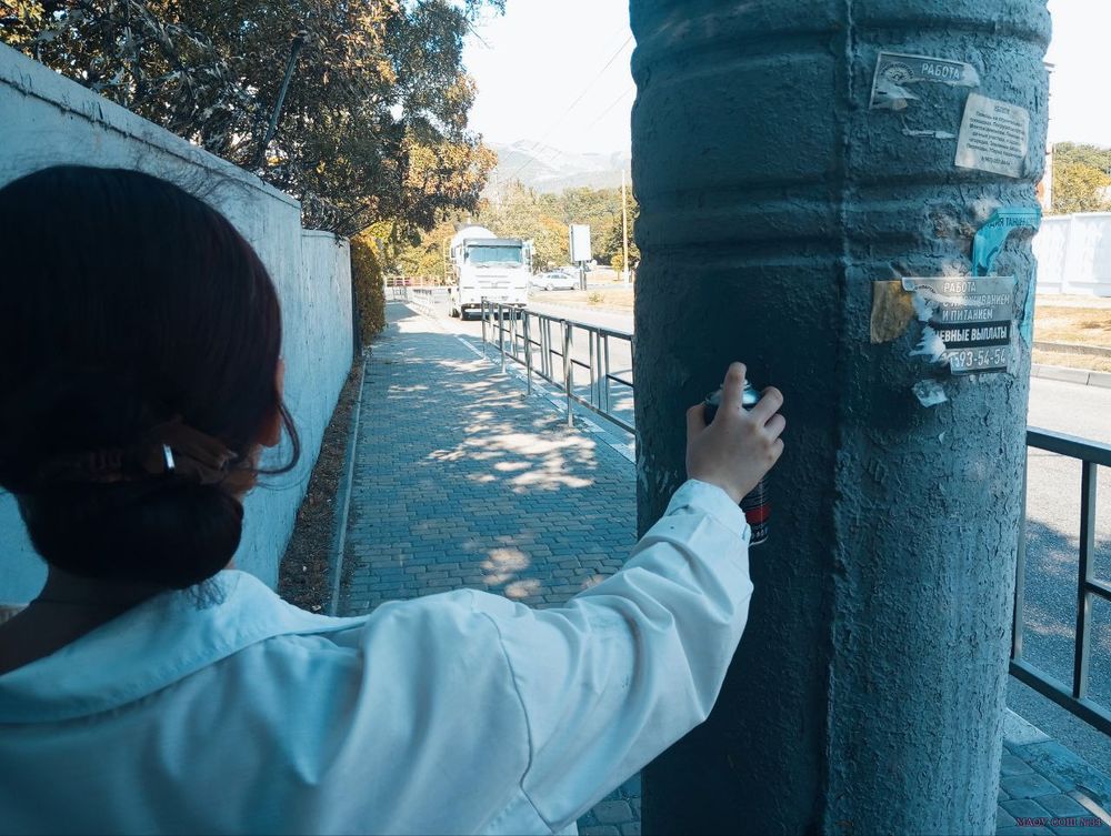 Участие в еженедельной акции "Кубань без наркотрафаретов"