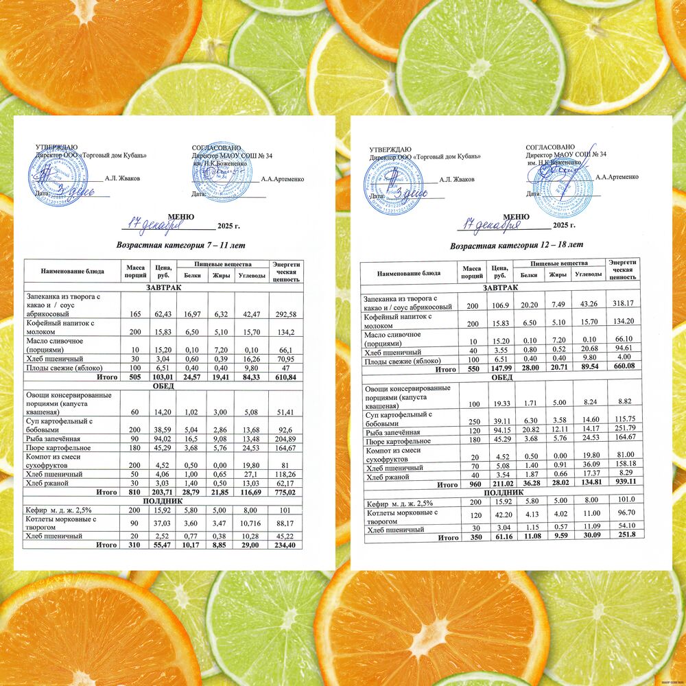 ежедневное меню 17.12.2025